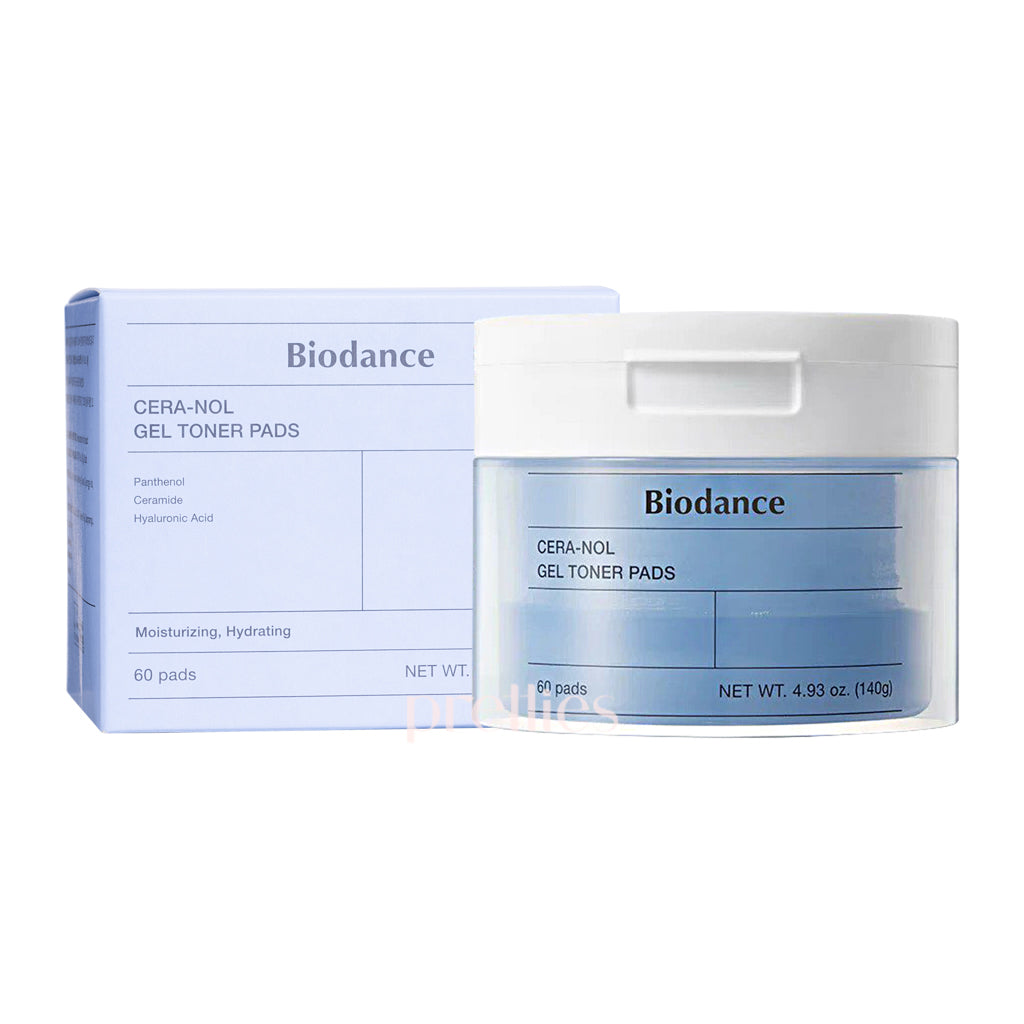 BIODANCE Cera Nol Gel Toner Pads - 60 Count Exfoliating Facial Pads for Sensitive Skin | Hydrating & Soothing | Daily Skincare Routine & Travel Essentials