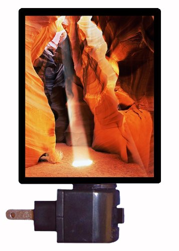Arizona Antelope Canyon LED Night Light - Energy Efficient Dimmable Bedside Lamp for Home, Nursery, Office Decor