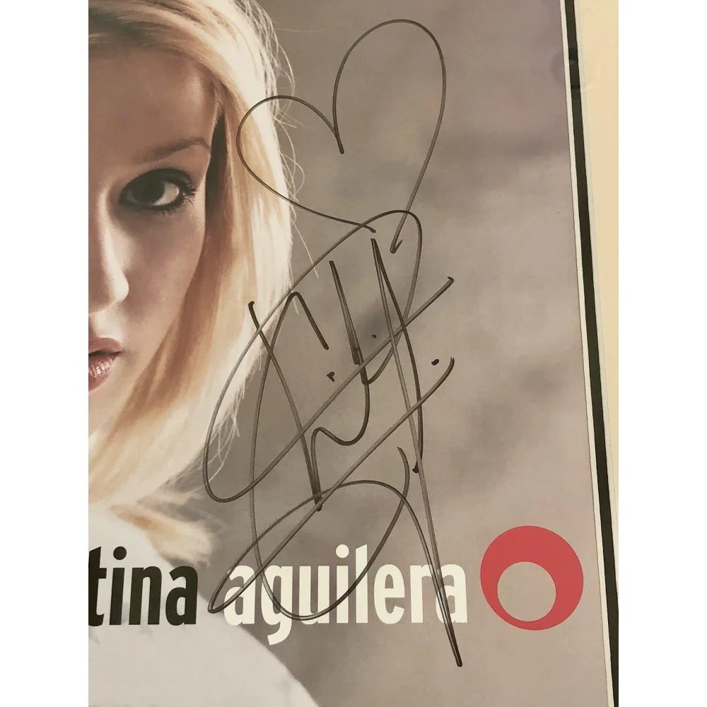 Christina Aguilera Signed Debut Album Vinyl LP - Framed with JSA COA Autograph - Perfect for Music Collectors & Home Decor