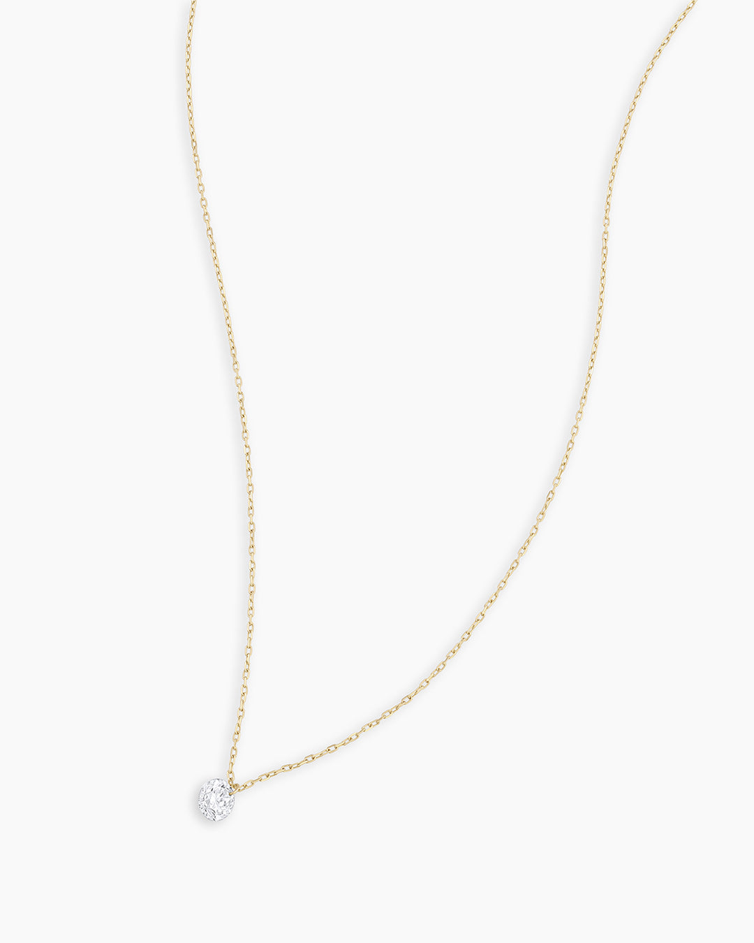 Floating Diamond Statement Necklace - Elegant 14K Gold Plated Pendant for Women | Perfect for Weddings, Parties & Special Occasions