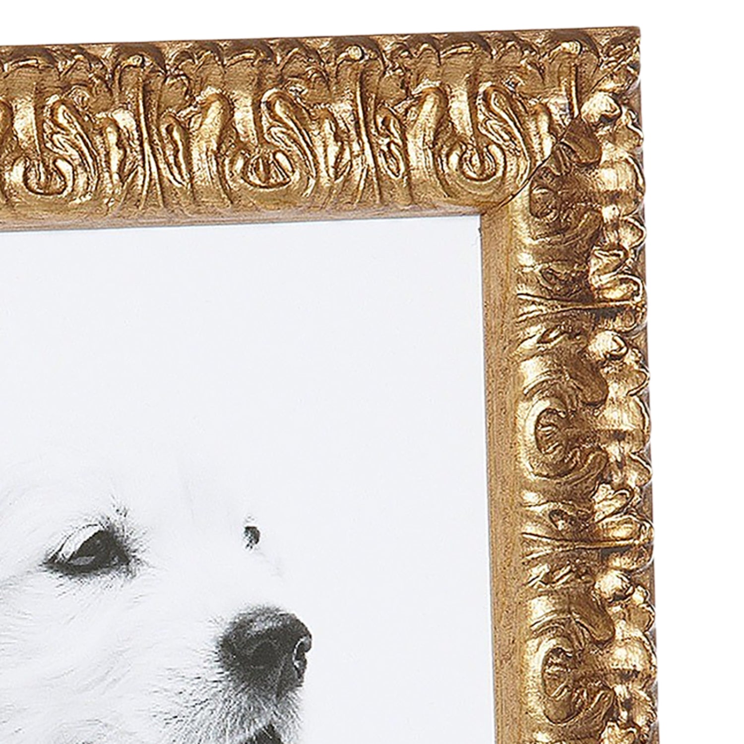 Elegant Gold Leaf Motif Medium Width Tabletop Frame - Perfect for Displaying Photos, Artwork & Home Decor