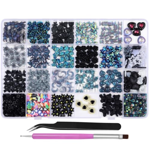 24 Grid Charms-black