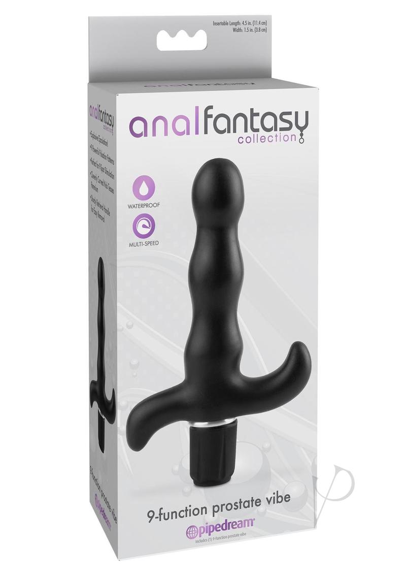 9-Function Waterproof Prostate Massager - Anal Fantasy Collection 4.5 Inch Black - Perfect for Solo Play & Couples Intimacy