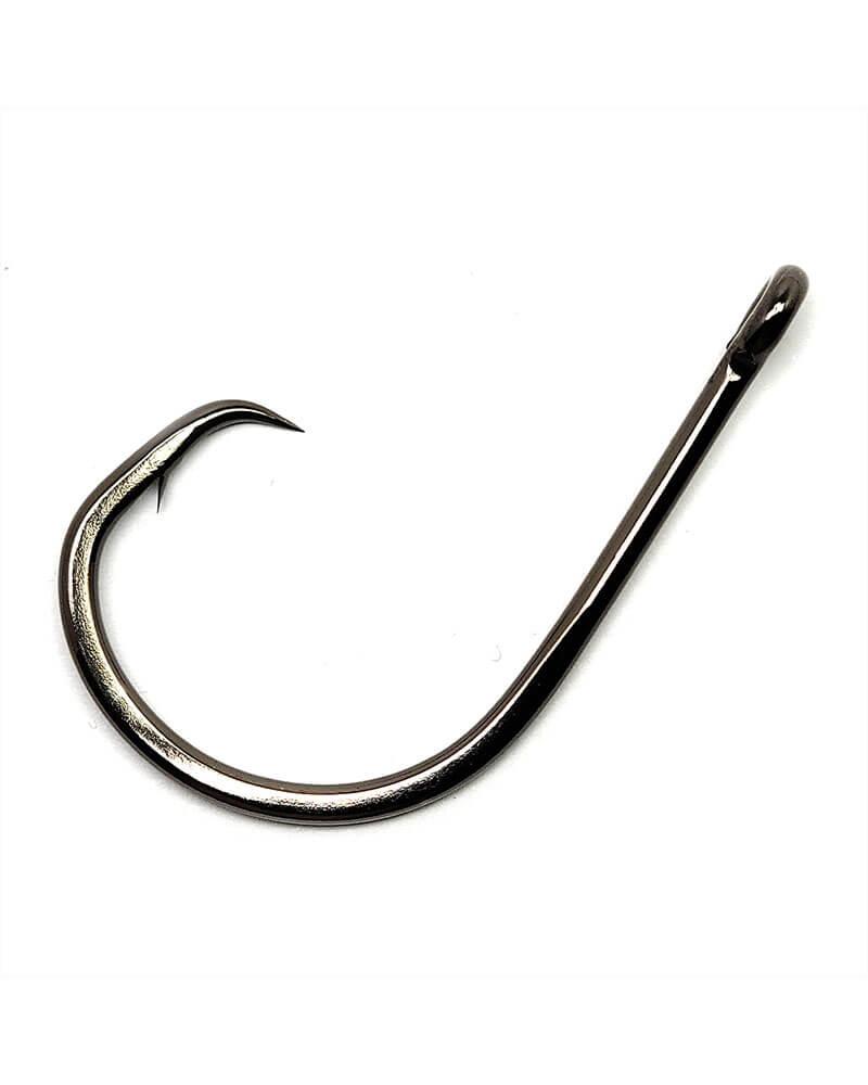 Gamakatsu Octopus Circle Straight Eye 4x Strong Fishing Hooks NS Black - Perfect for Saltwater & Freshwater Fishing, Bait Fishing, and Catch & Release