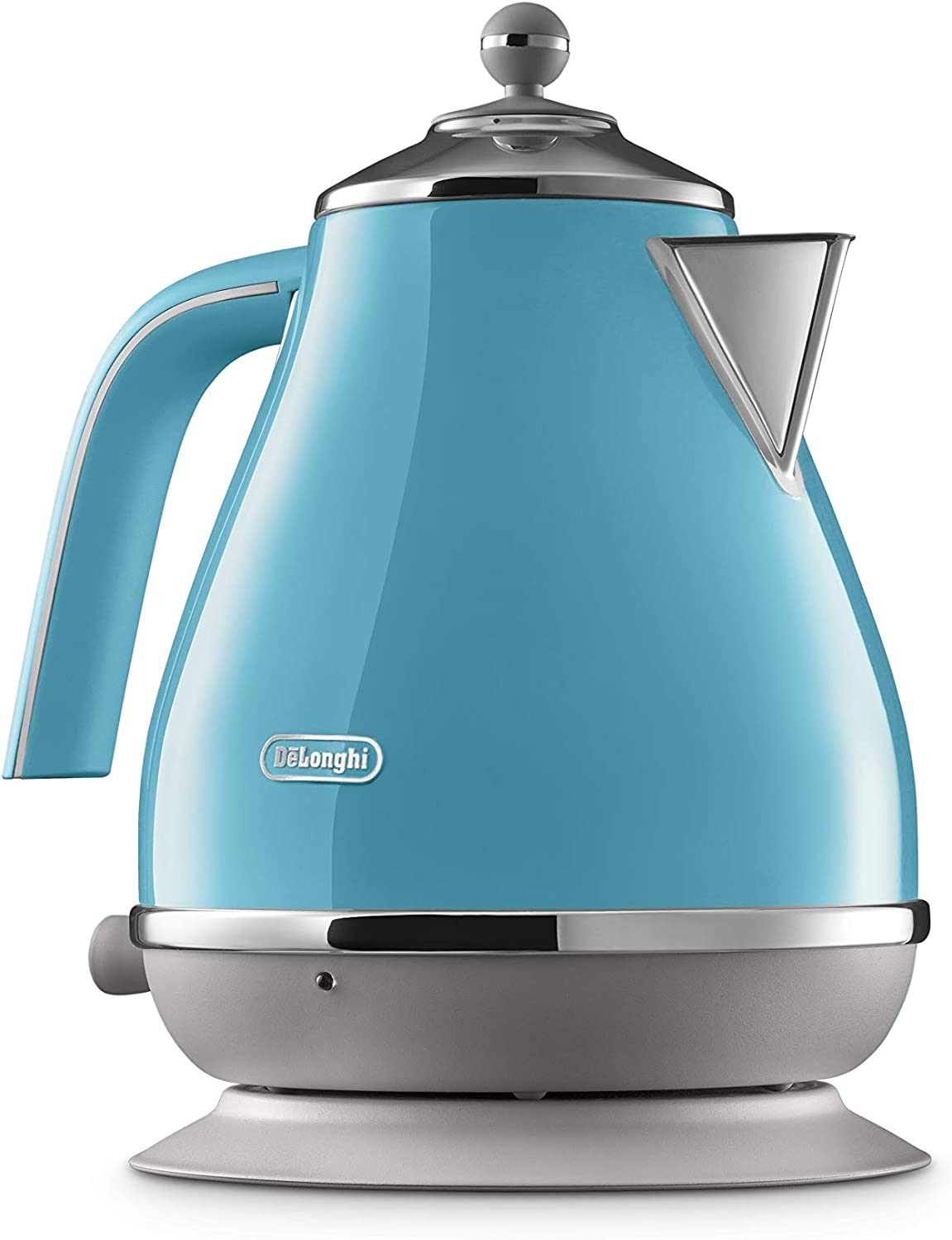 De'Longhi Icona Capitals Kettle 1.7L Electric Water Boiler - Lisbon Azure (KBOC2001AZ) for Home, Office & Tea/Coffee Making