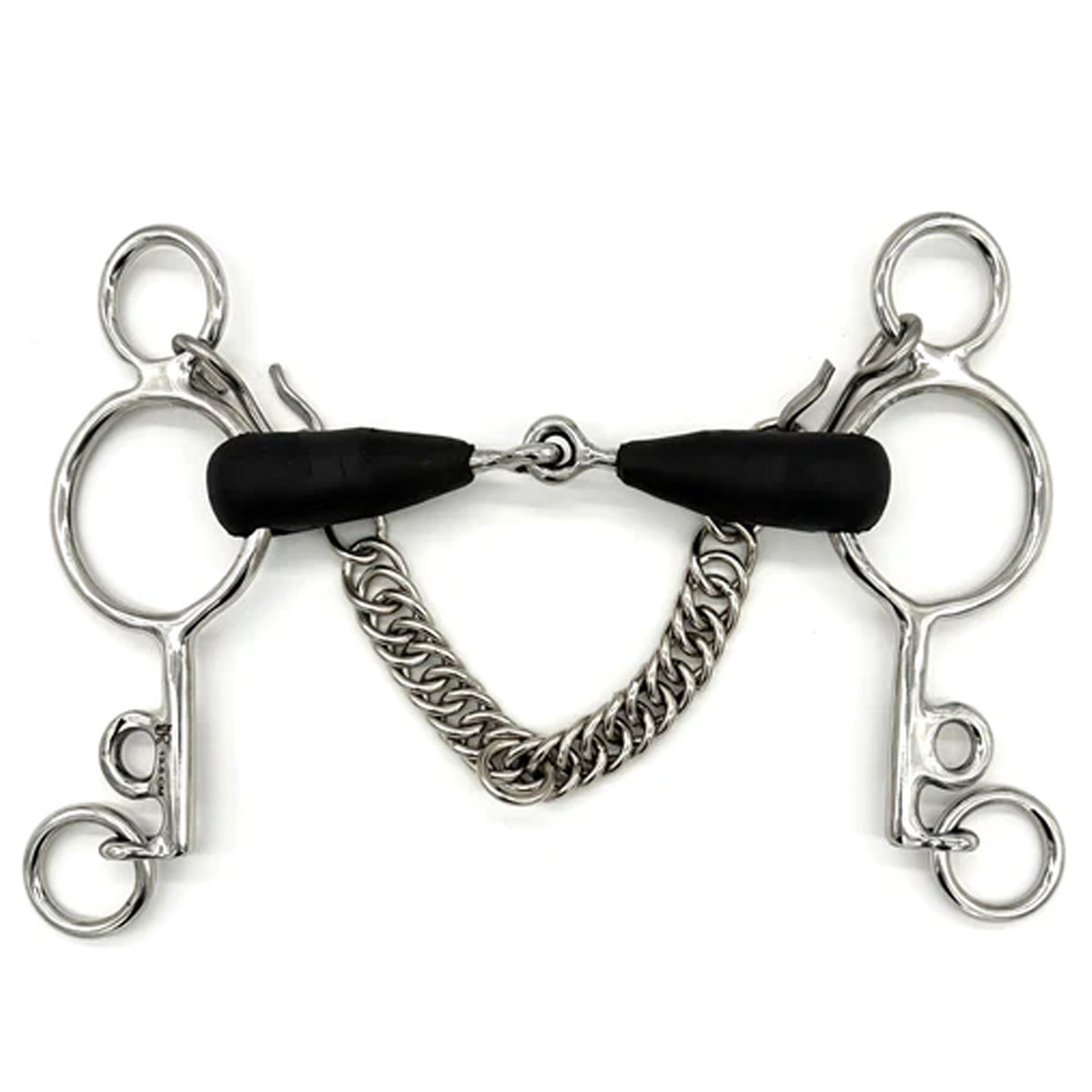 AJR Loose Ring Rubber Pelham Bit - Comfortable Horse Training Bit for Dressage & Jumping - Perfect for English Riding & Equestrian Sports