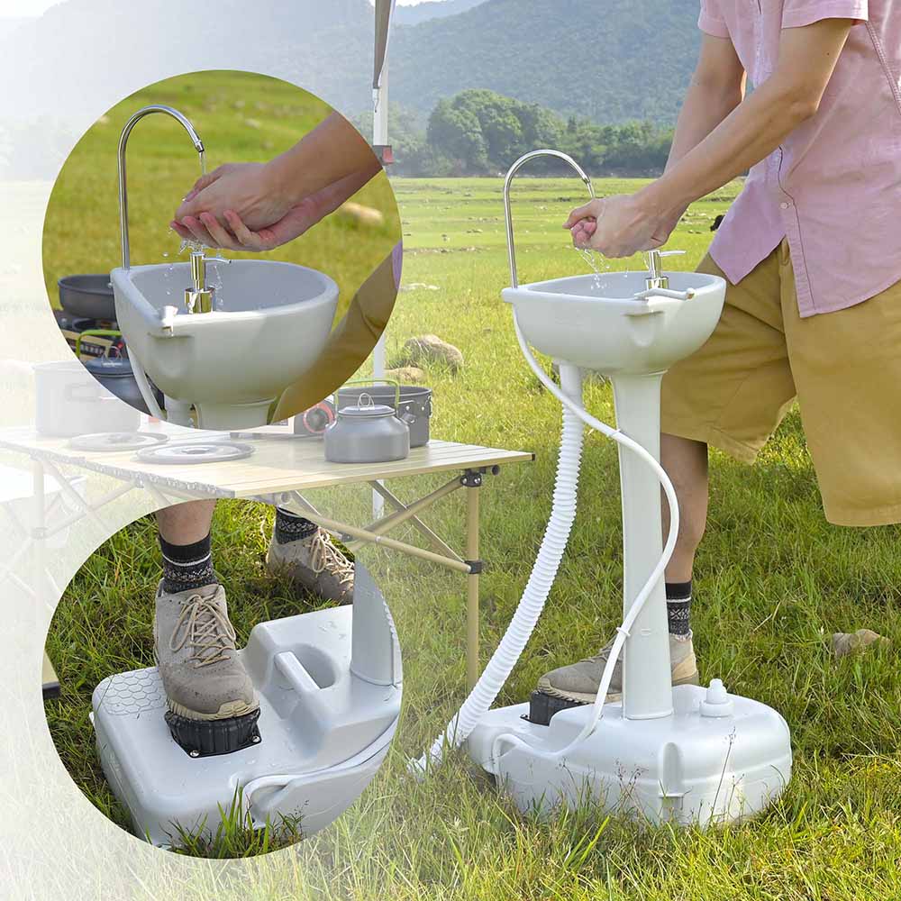 Portable 4.5 Gallon Hand Washing Station with Stand - 20x13x40.5in for Outdoor Camping, Picnics, RV Trips & Emergency Preparedness | TheLAShop