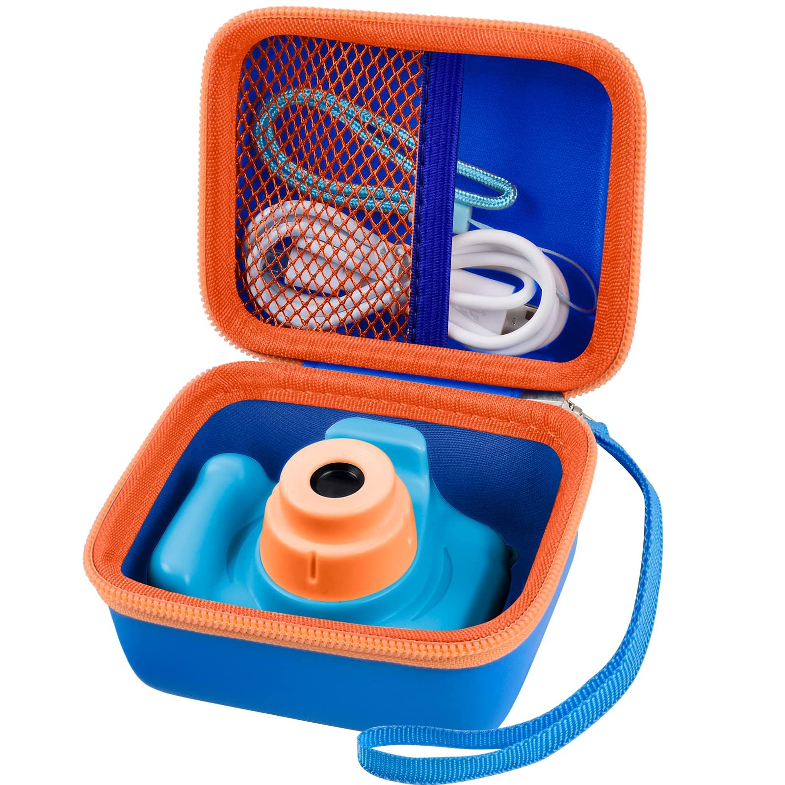 Seckton Desuccus PROGRACE GKTZ Dylanto Rindol One'sMore HANGRUI Kids Digital Camera Case - Protective Storage Box for Kid Camcorder & Accessories (Deep Blue) | Perfect for Travel, School & Birthday Gifts