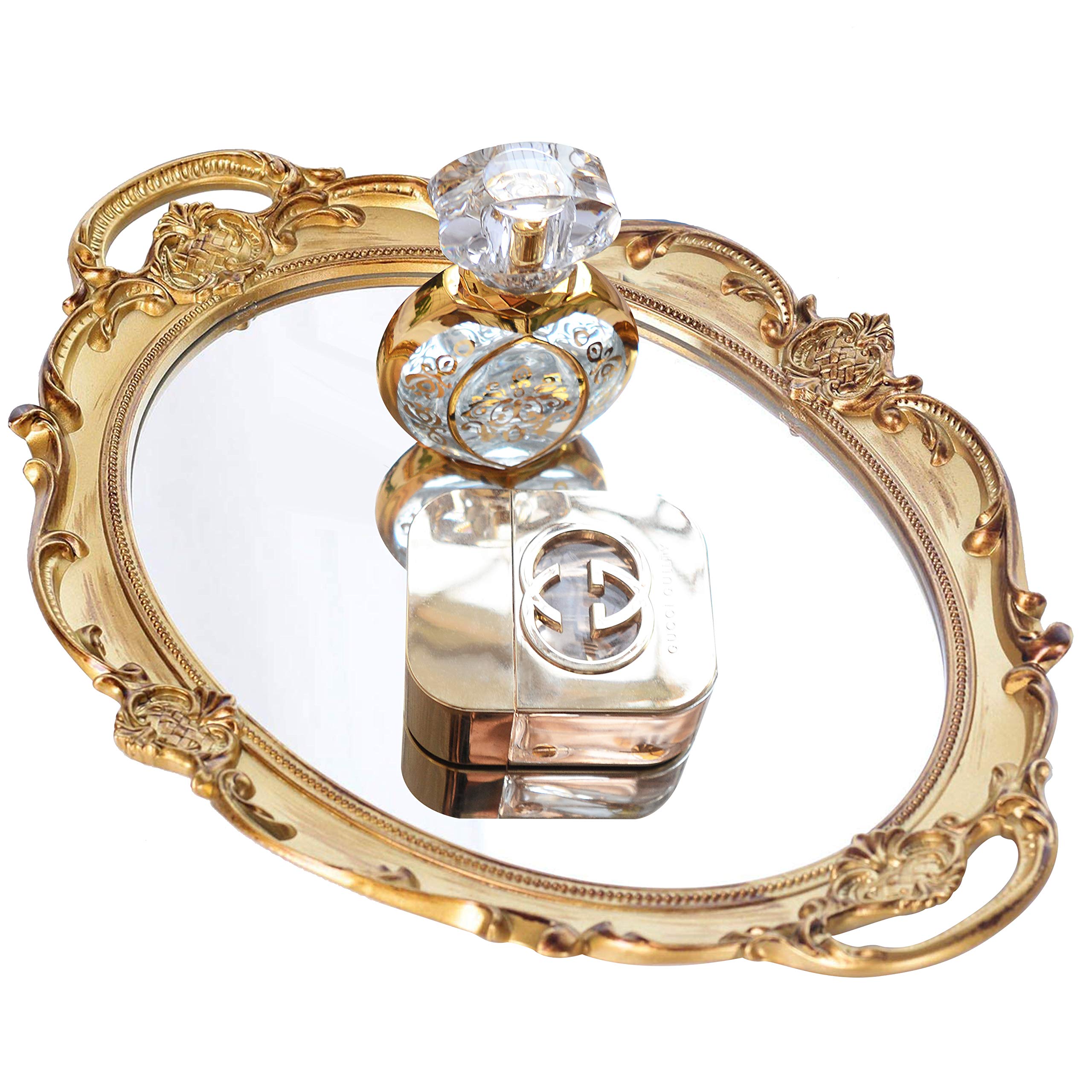 Gold Vanity Tray & Jewelry Organizer - 9.8