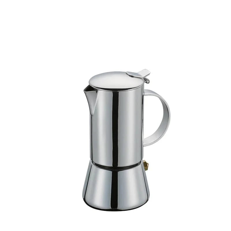 Frieling Stovetop Espresso Maker 8.5oz - Premium Stainless Steel Moka Pot for Authentic Italian Coffee - Perfect for Home, Office & Camping Use