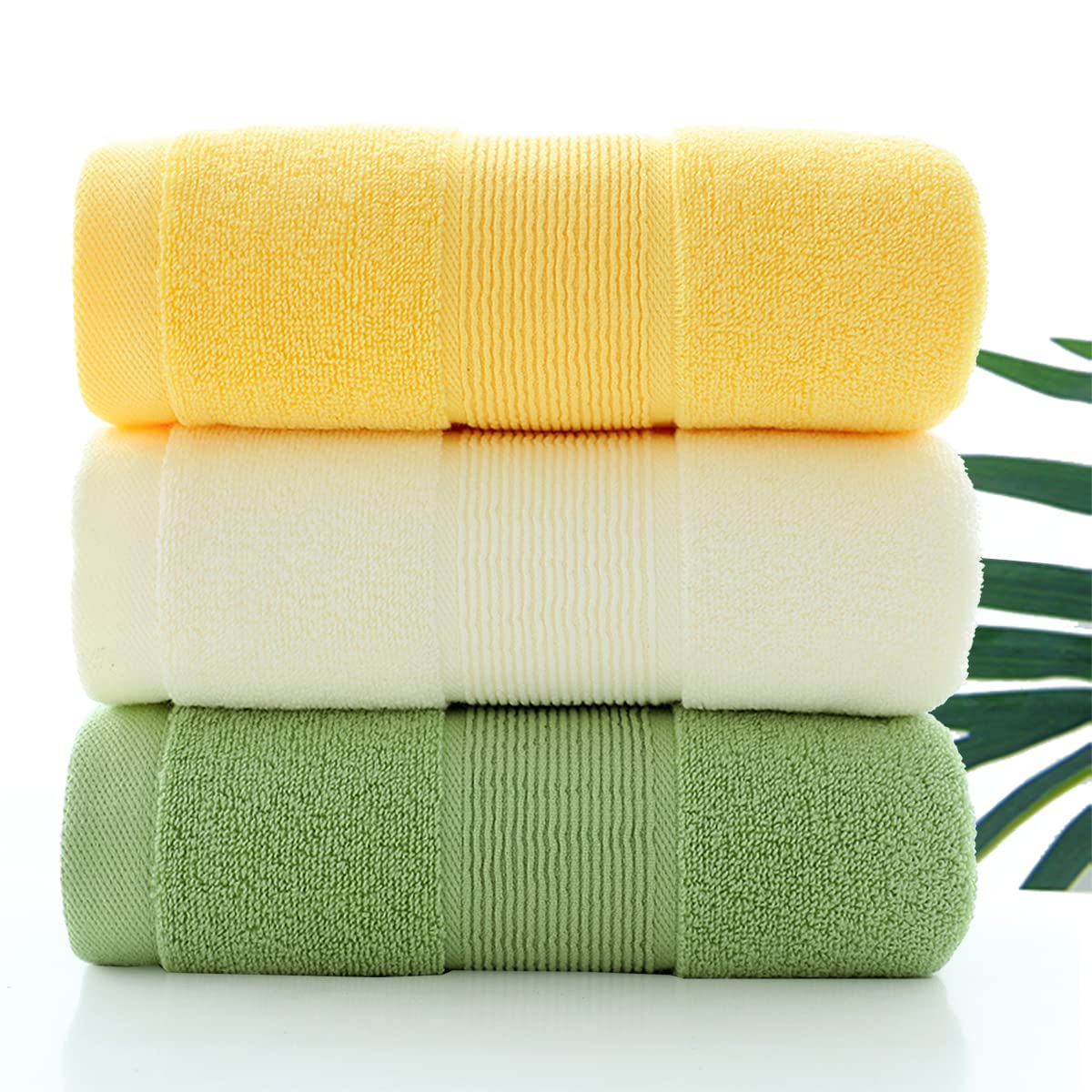 Premium Pidada Hand Towels Set of 2 - 100% Cotton, Ultra Absorbent & Soft Bath Towels for Bathroom, Kitchen & Gym - 13.8 x 29.5 Inches (Yellow) - Perfect for Spa, Guest Bath & Luxury Home Decor