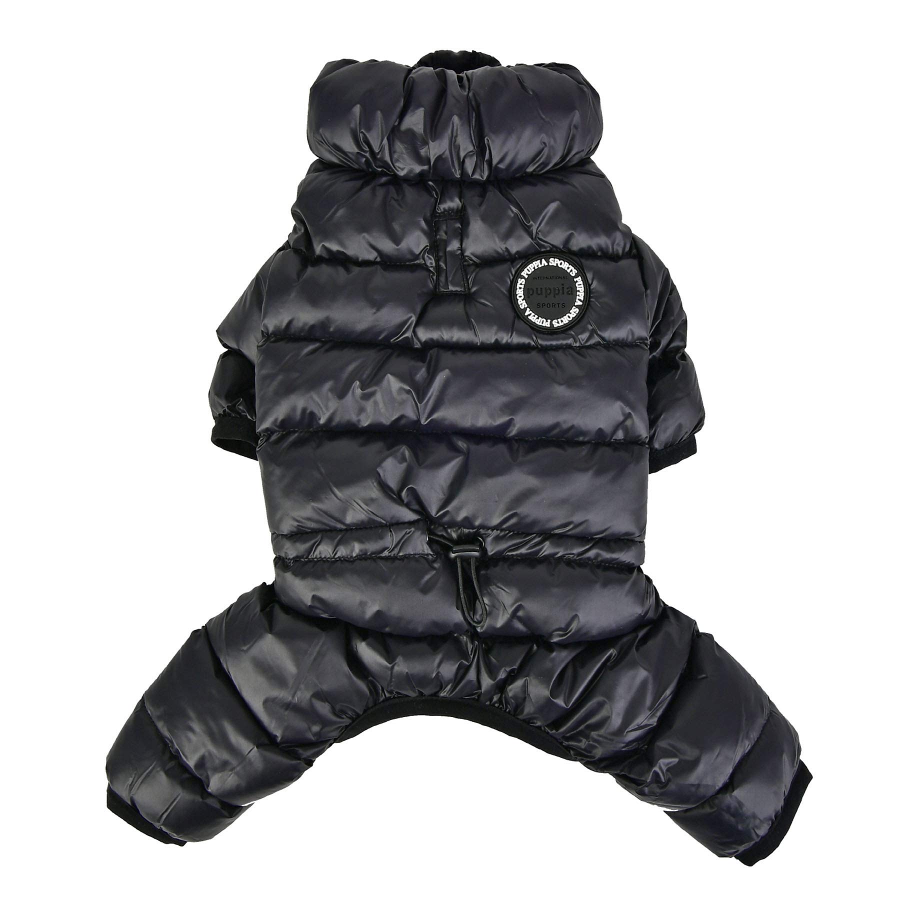 Puppia Winter Ultralight Waterproof Dog Jumpsuit - Warm Cold Weather Coat with Zipper Closure for Small & Medium Dogs (Black, Small) - Perfect for Outdoor Walks & Winter Adventures