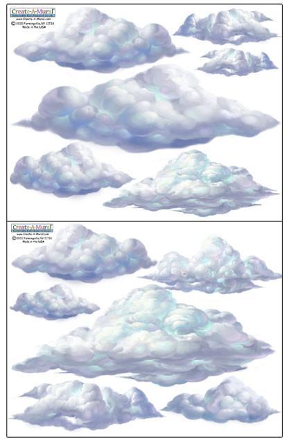 Sky Cloud Wall Decals - Self-Adhesive Removable Wall Stickers for Nursery, Kids Room & Home Decor - Perfect for Bedroom, Living Room & Office Spaces