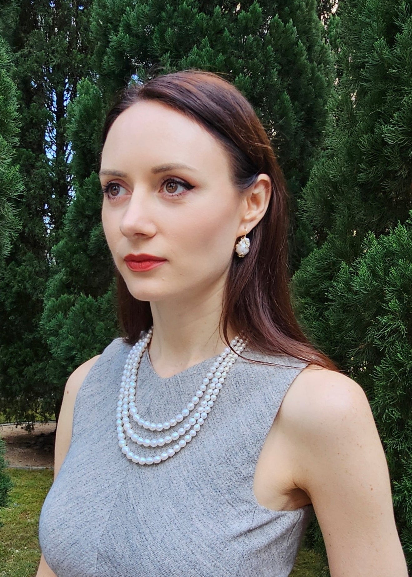 Elegant Baroque Pearls Dangle Earrings for Women - Vintage Style PE008 - Perfect for Weddings, Parties & Special Occasions
