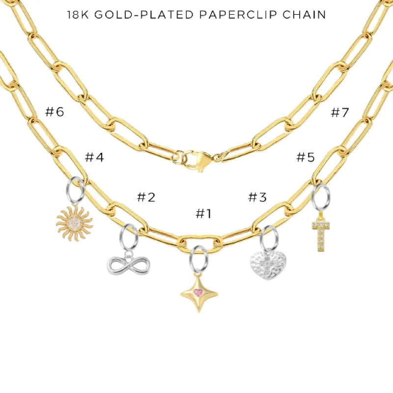 Elegant Charm Necklace with Assorted Charms - Perfect for Gifts, Parties & Everyday Wear | $48.00