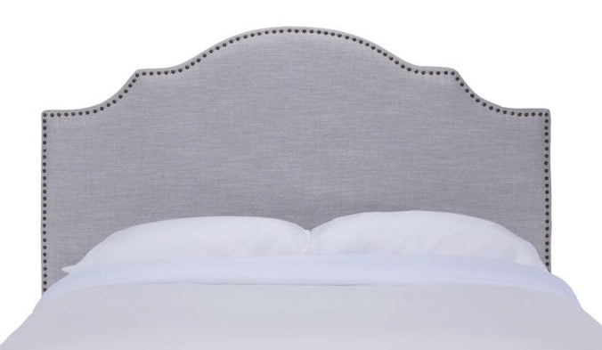 Alana King Headboard - Light Grey Upholstered Bed Frame for Master Bedroom & Guest Room Decor