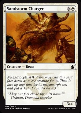 Magic The Gathering Sandstorm Charger (034/264) Dragons of Tarkir Card - Collectible Trading Card Game for MTG Players & Deck Builders - Perfect for Tournaments, Casual Play & Strategy Games