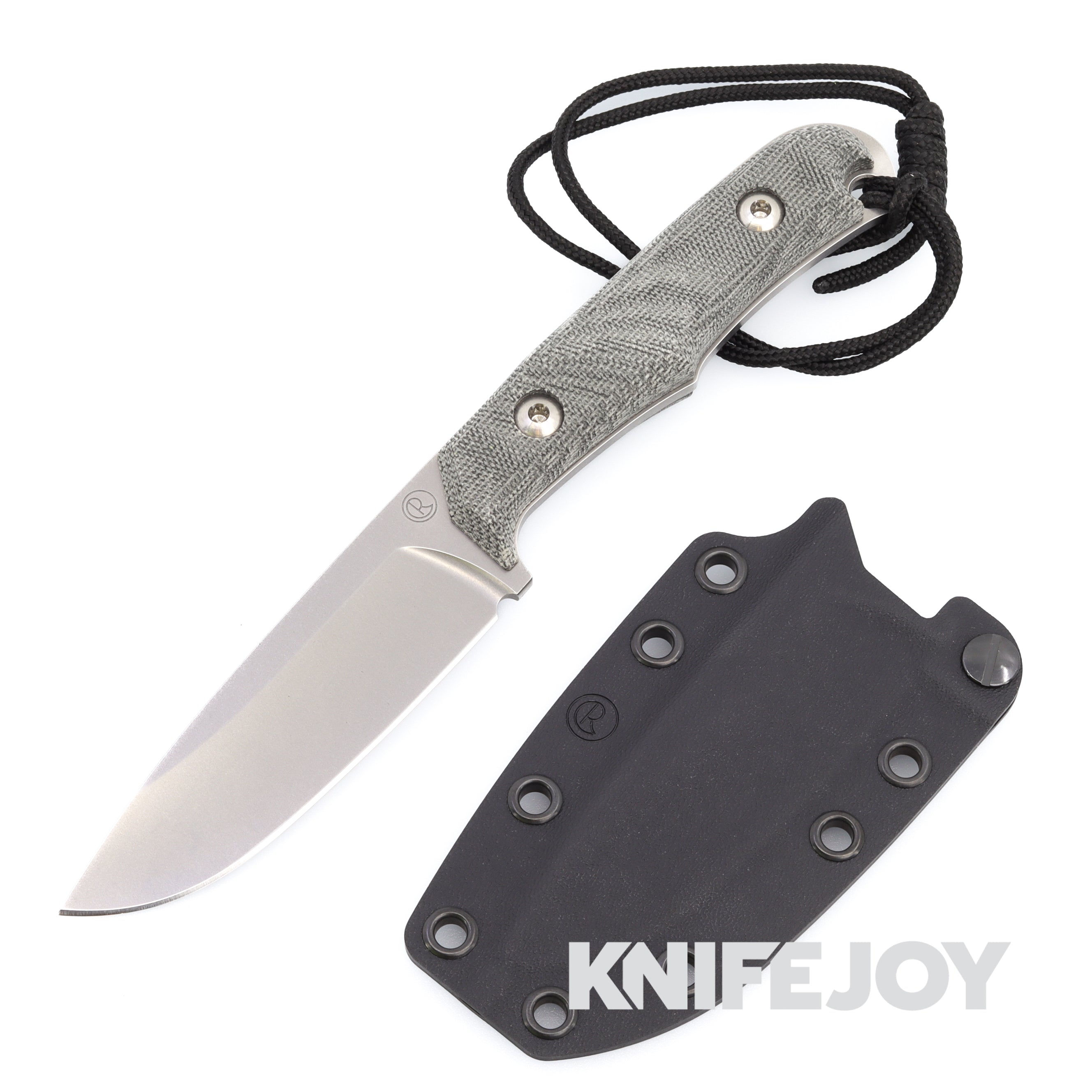 Chris Reeve Knives Backpacker Fixed Blade Knife - MagnaCut Steel Drop Point Blade with Black Canvas Micarta Handles & Kydex Sheath - Perfect for Camping, Hiking, and Outdoor Survival