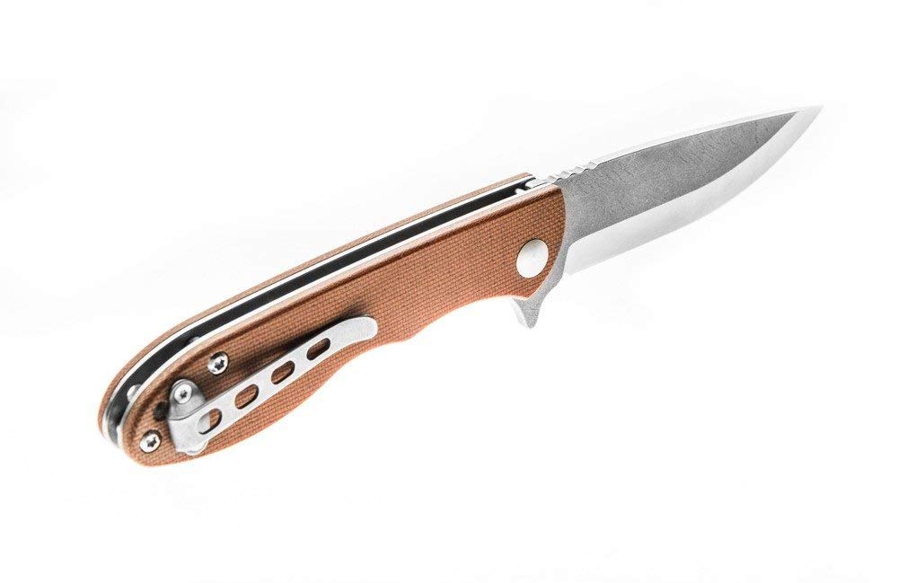 TOPS Mini Scandi Linerlock Folding Knife - High Carbon Steel Blade, Ergonomic Handle for Outdoor Camping, Hunting, and Everyday Carry (EDC)