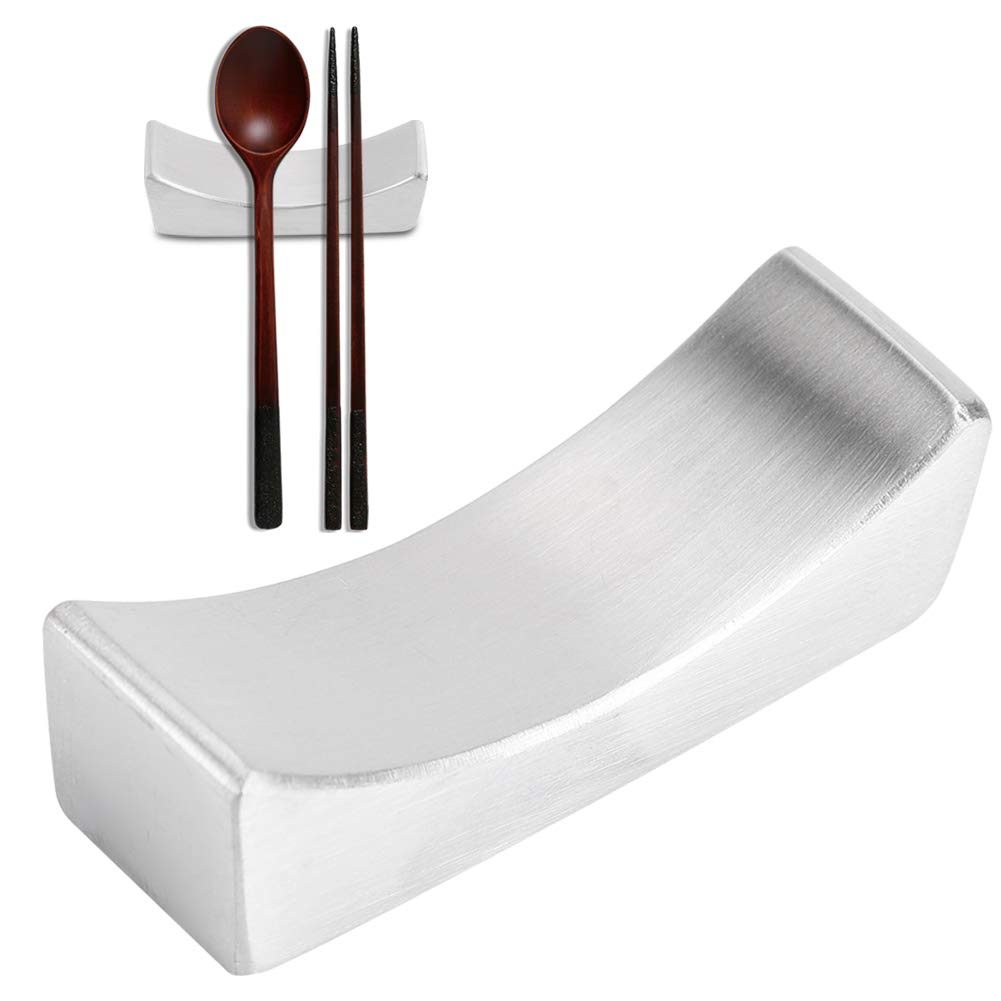 Premium 304 Stainless Steel Chopstick Rest - Reusable Non-Slip Chopsticks Holder for Asian Dining, Sushi, Ramen & Home Kitchen Use