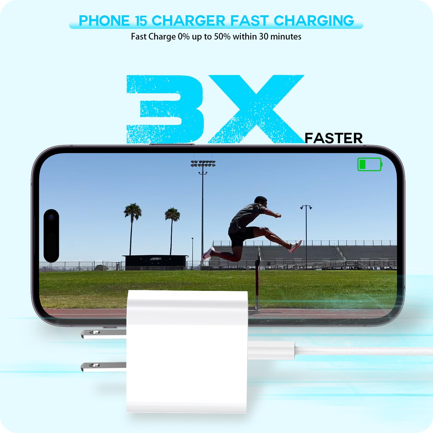 3-Pack Fast Charging Kit for iPhone 16/15 Series & iPad Pro - 20W PD USB-C Charger Block with 6FT USB-C to USB-C Cable - Compatible with iPhone 16/16 Pro/16 Plus/15/15 Pro/15 Pro Max & iPad Pro 12.9/11 - Perfect for Home, Office & Travel Charging