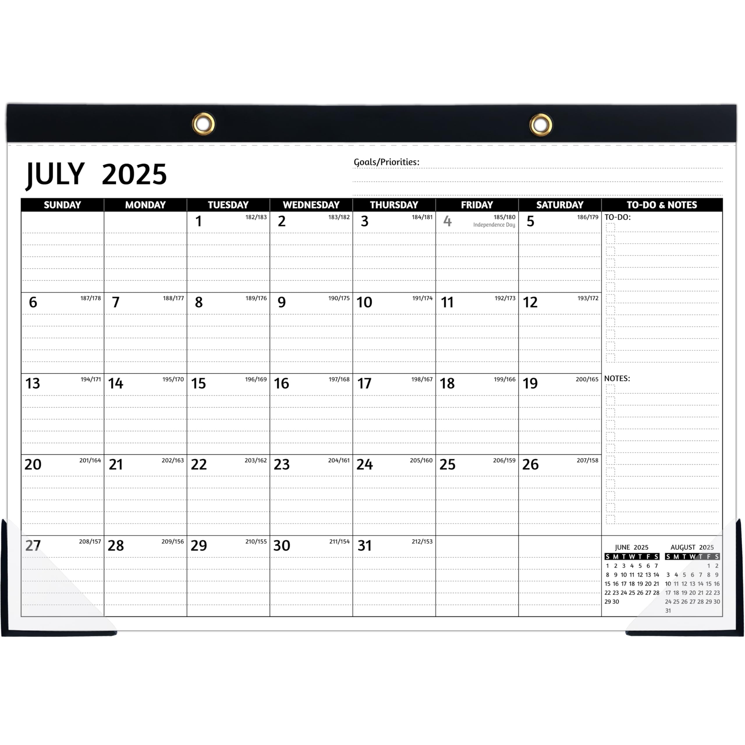 2025-2026 Monthly Desk Calendar (July 2025 - December 2026) - 18-Month Large Planner 17