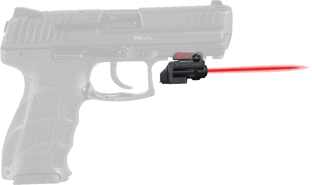 ArmaLaser GTO & FLX17 Red Laser Sight Switch for HK P30 & P30L Pistols - Tactical Laser for Precision Shooting & Home Defense