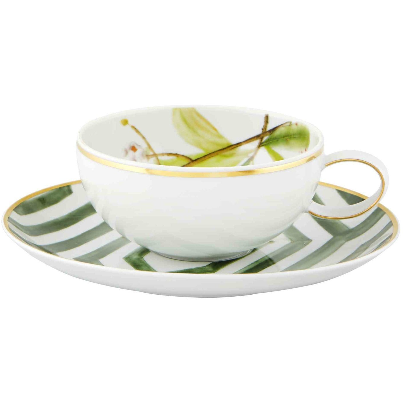 Amazonia 5-Piece Dinnerware Set - Elegant Porcelain Plates, Bowls & Mugs for Everyday Dining, Entertaining & Special Occasions | Dishwasher & Microwave Safe