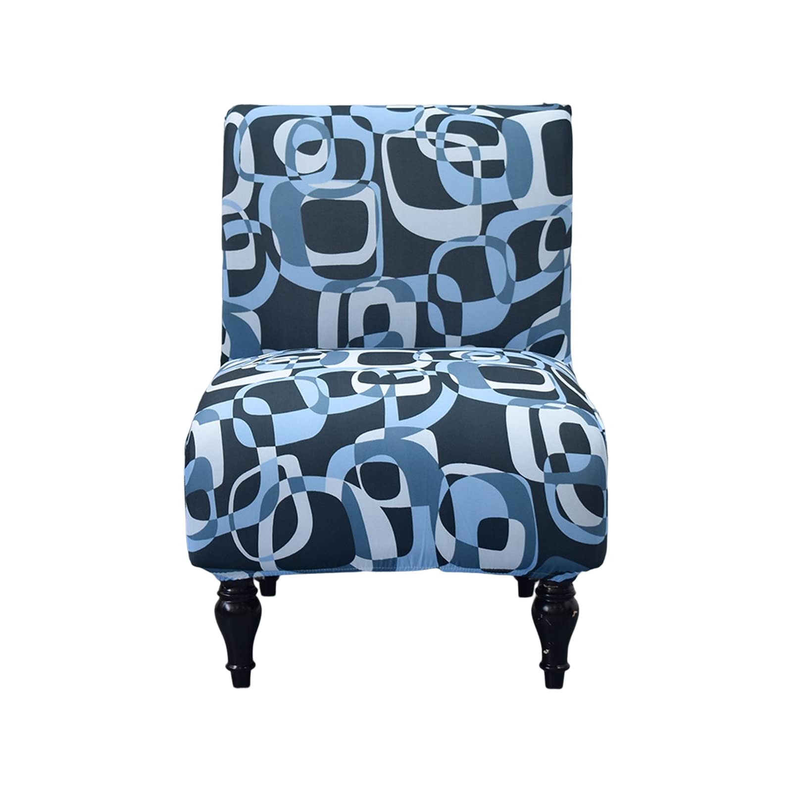 Eco-Ancheng Washable Armless Chair Slipcover - Removable Accent Chair Cover, Printed Furniture Protector for Living Room, Dining Room, Hotel - Perfect for Home Decor, Office, and Guest Seating