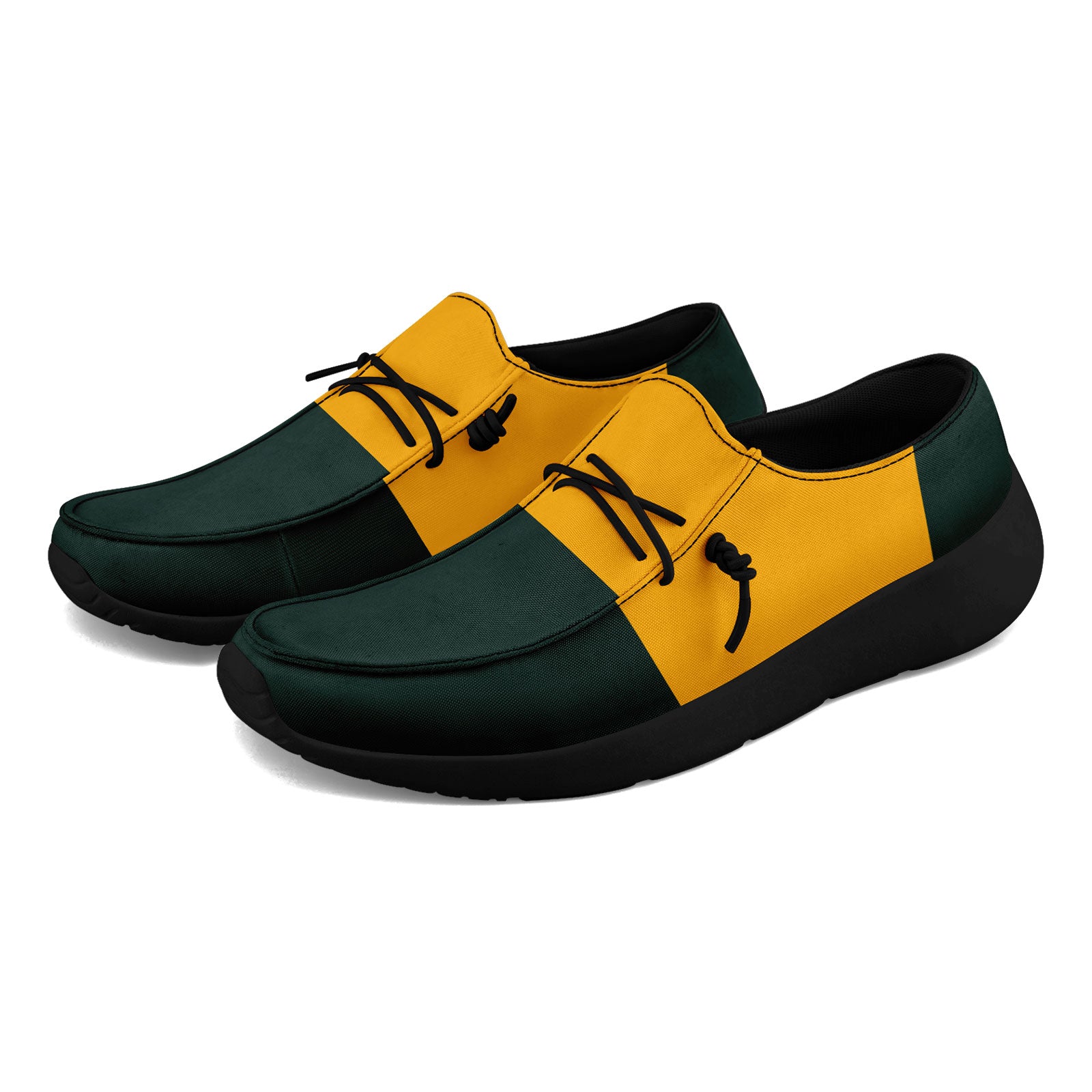 Custom Green Bay Packers Green & Yellow Personalized Sneakers - Men's Size 13 Athletic Shoes for Football Fans & Game Day Outfits (Style FN018 D020278)