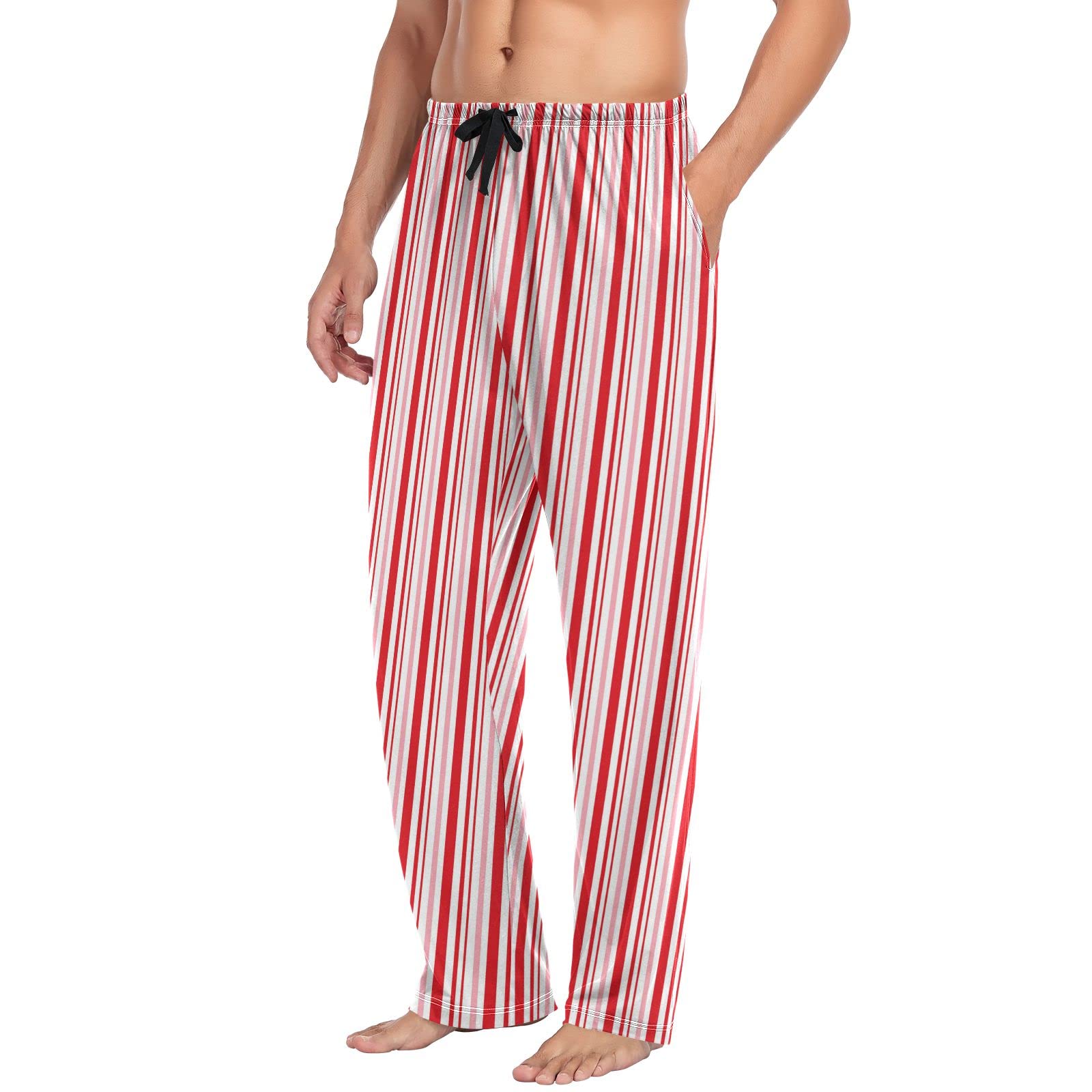 ASLSIY Men's Soft Pajama Pants - Breathable Lounge Sleepwear with Elastic Waistband for Comfortable Nightwear & Relaxing at Home - Perfect for Sleeping, Lounging, and Travel
