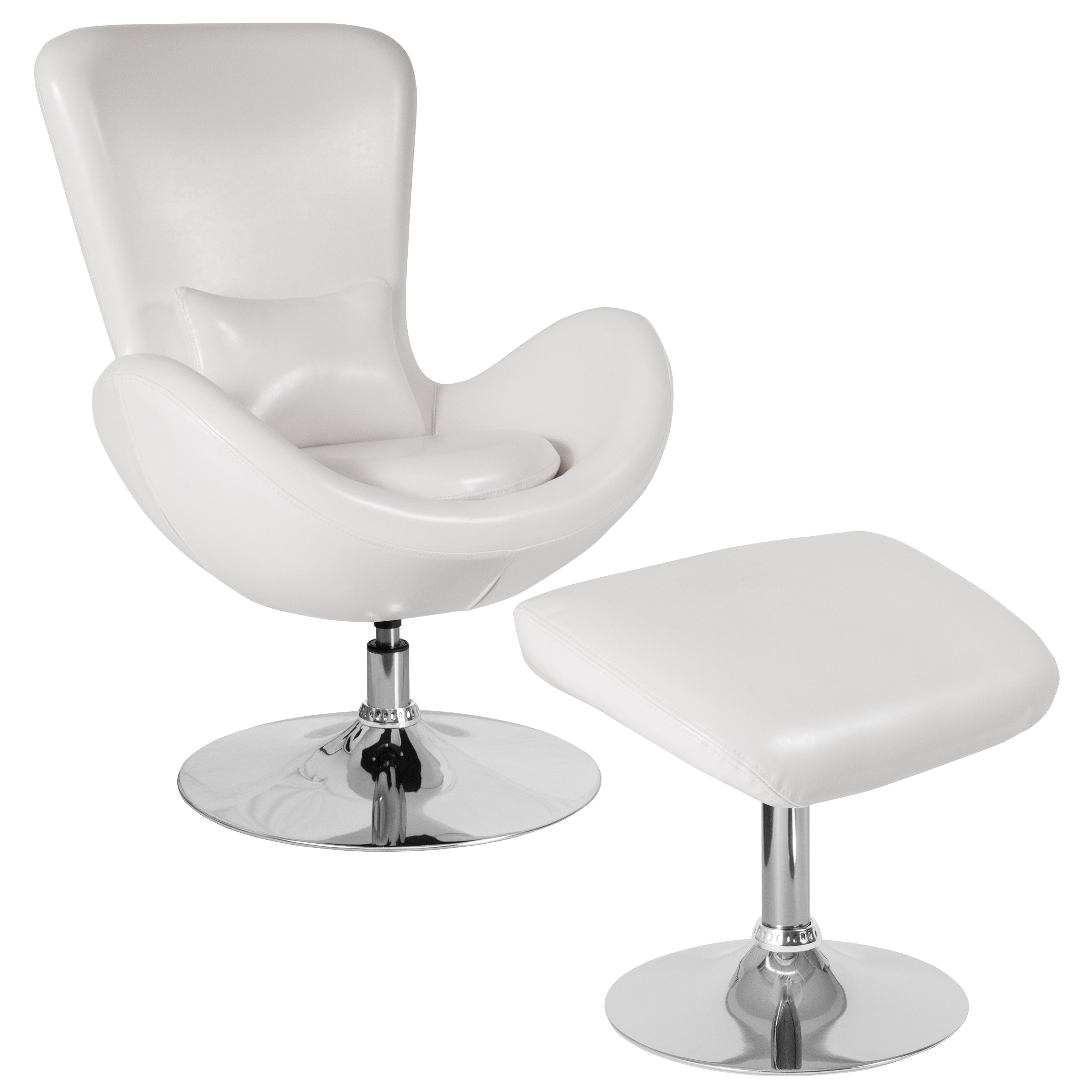 FLASH Egg Series Lounge Fabric Side Reception Chair CH 162430 - Modern Office Waiting Room Chair for Hotel Lobby, Reception Area, and Business Lounge