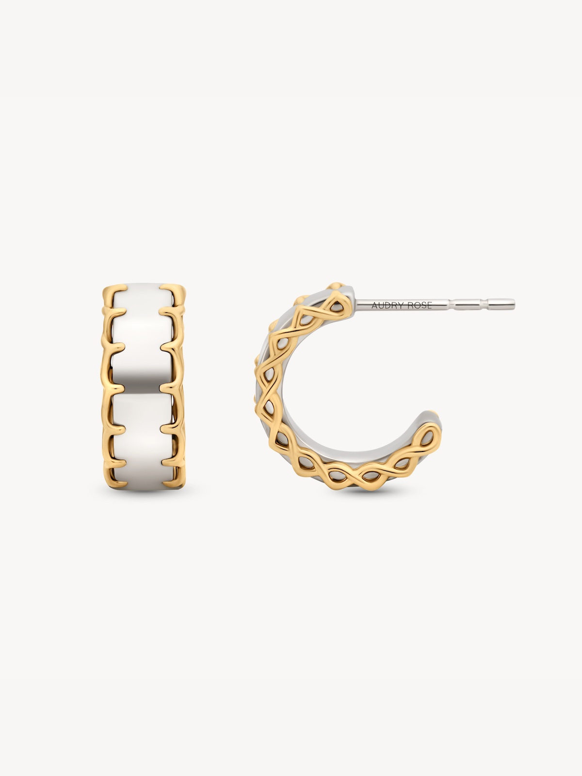 Mixed Metal Stitched Hoop Earrings for Women - Boho Chic Dangle Earrings for Everyday Wear & Special Occasions