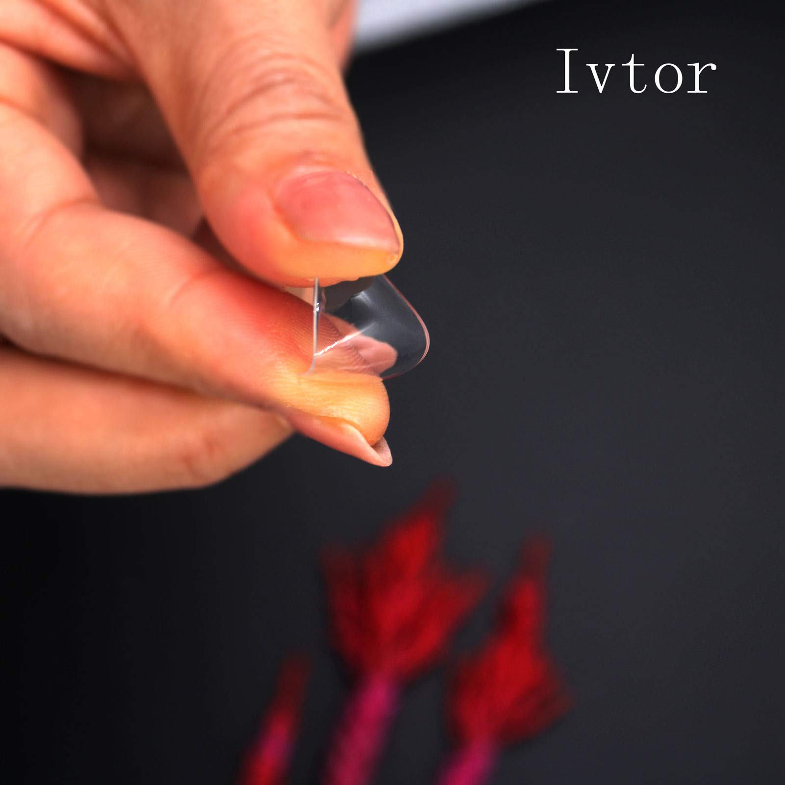 Traceless Coffin Nails - Clear Acrylic Fake Nails 500 Pcs, Ivtor Full Cover Short Nail Tips with Case for Nail Salon | Perfect for DIY Manicures, Home Use & Professional Nail Art