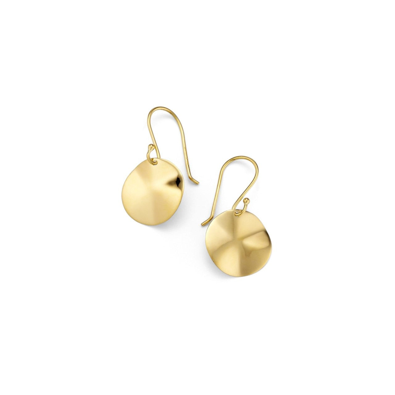 18K Gold Mini Wavy Disc Earrings - Elegant Dainty Hoop Earrings for Women, Perfect for Everyday Wear, Date Nights & Special Occasions