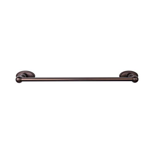 Top Knobs ED8ORBC Bath Edwardian Collection 24 Inch Single Towel Bar with Oval Backplate, Oil Rubbed Bronze Finish - Elegant Bathroom Towel Holder for Spa, Hotel & Luxury Home Decor