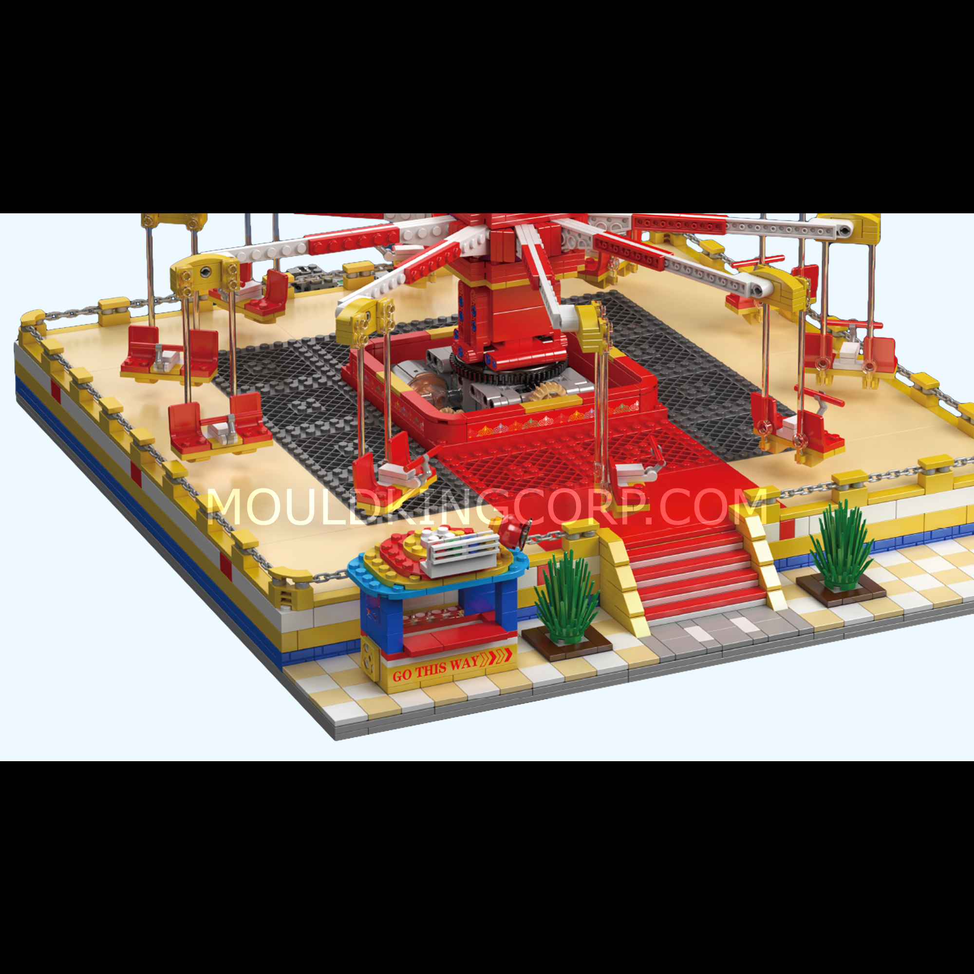 Mould King 11016 Electric Flying Chair Ride Building Blocks Set - 1,581 Pieces STEM Toy for Kids & Adults | Perfect for Creative Play, Birthday Gifts & Home Decoration