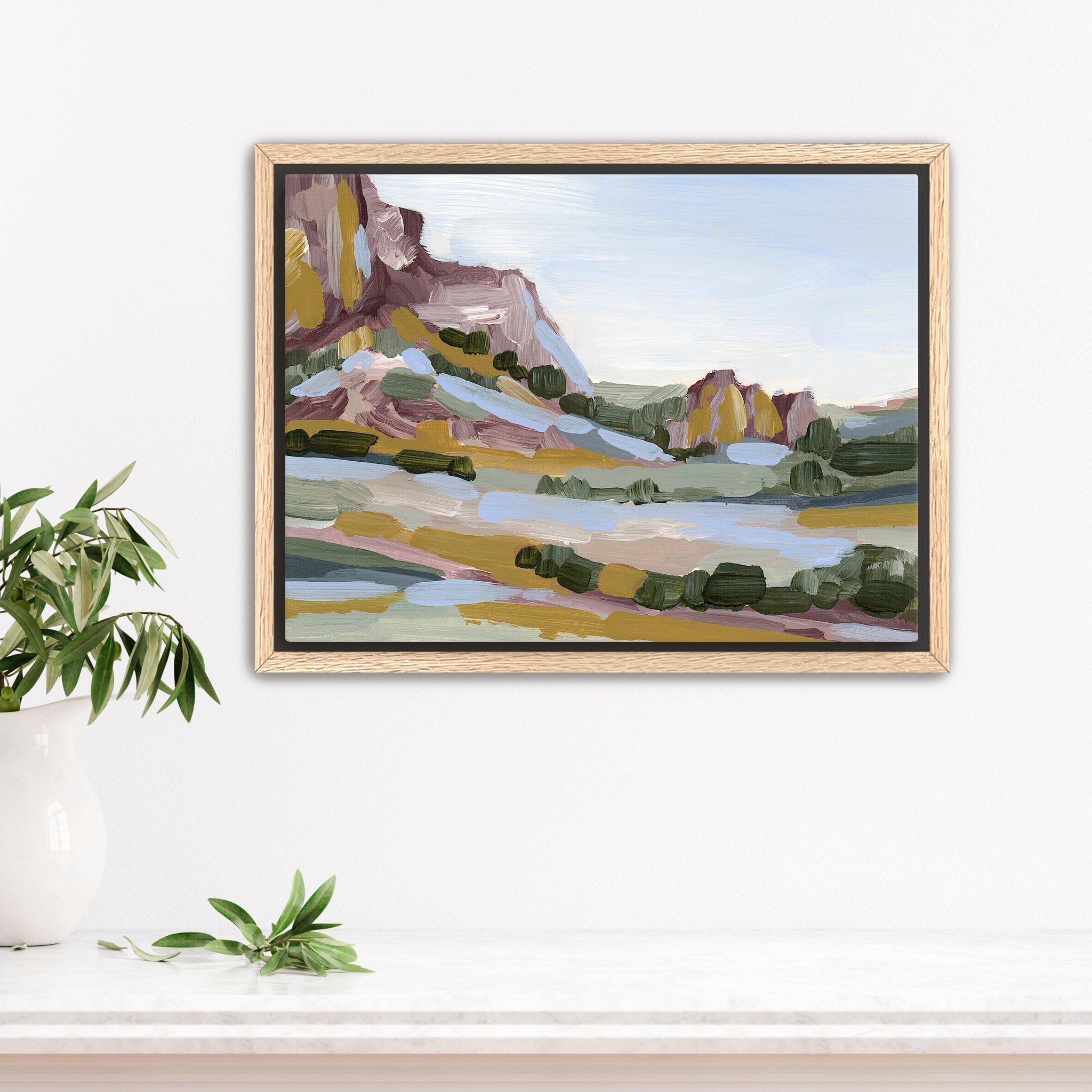 Gold in the Garden Wall Art Print - Botanical Floral Painting Decor for Living Room, Bedroom & Office