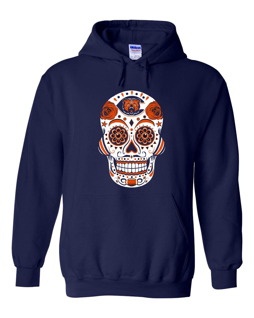 Chicago Sugar Skull Hoodie - Premium American Apparel for Men & Women | Perfect for Halloween, Dia de Los Muertos & Streetwear Fashion