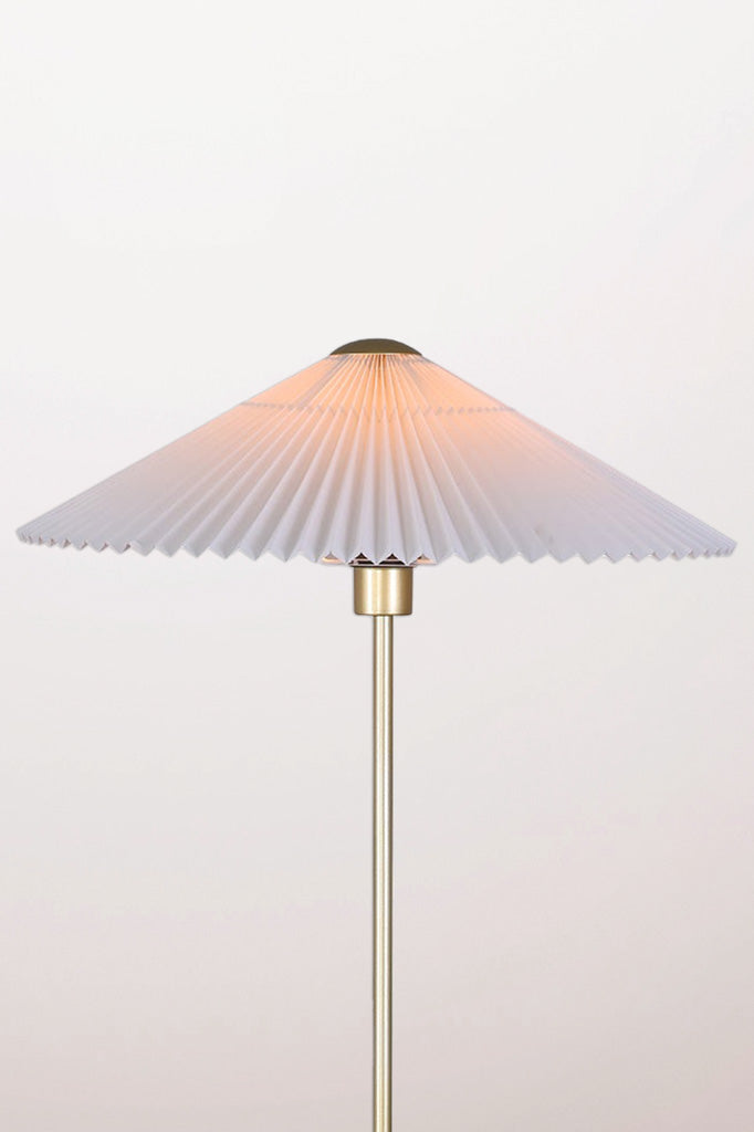 Denbury Pleated Floor Lamp - Modern Adjustable Standing Light for Living Room, Bedroom & Office - Soft Warm White LED Lighting for Cozy Ambience