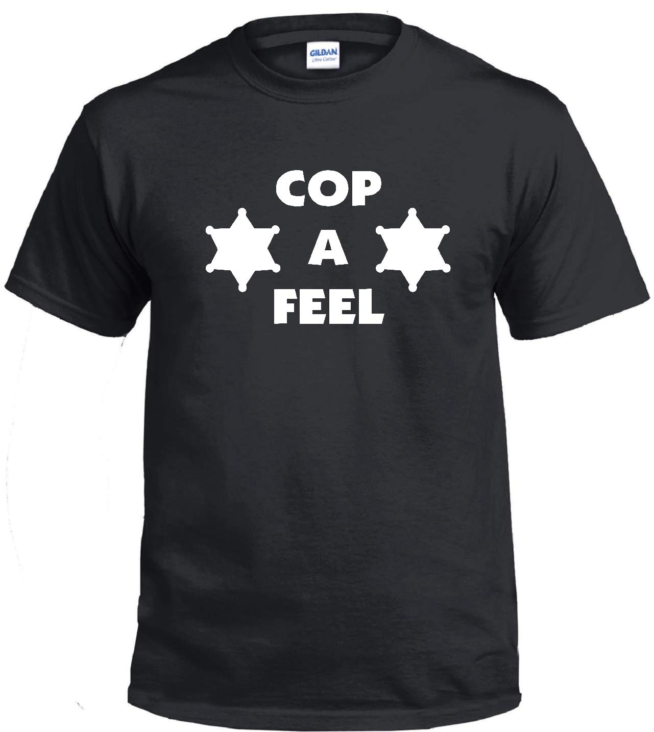 STUFF WITH ATTITUDE COP A Feel Black T-Shirt - Stylish Graphic Tee for Men & Women - Perfect for Casual Wear, Street Fashion, and Everyday Outfits