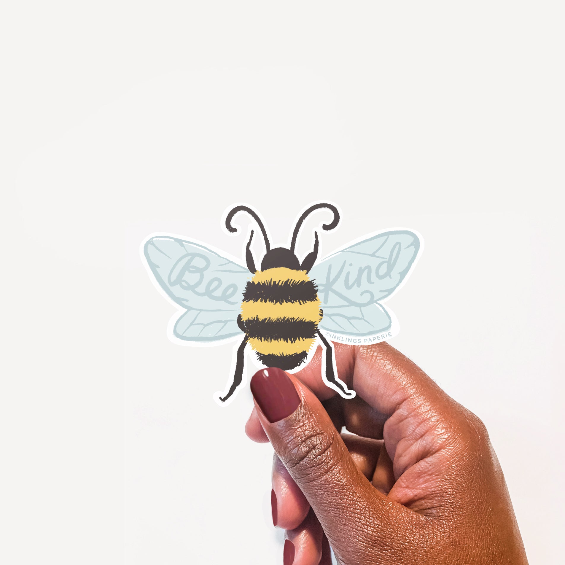 Bee Kind Vinyl Sticker - Waterproof & Durable Decal for Laptops, Cars, Water Bottles - Cute Honeybee Design for Eco-Friendly Gifts & DIY Crafts