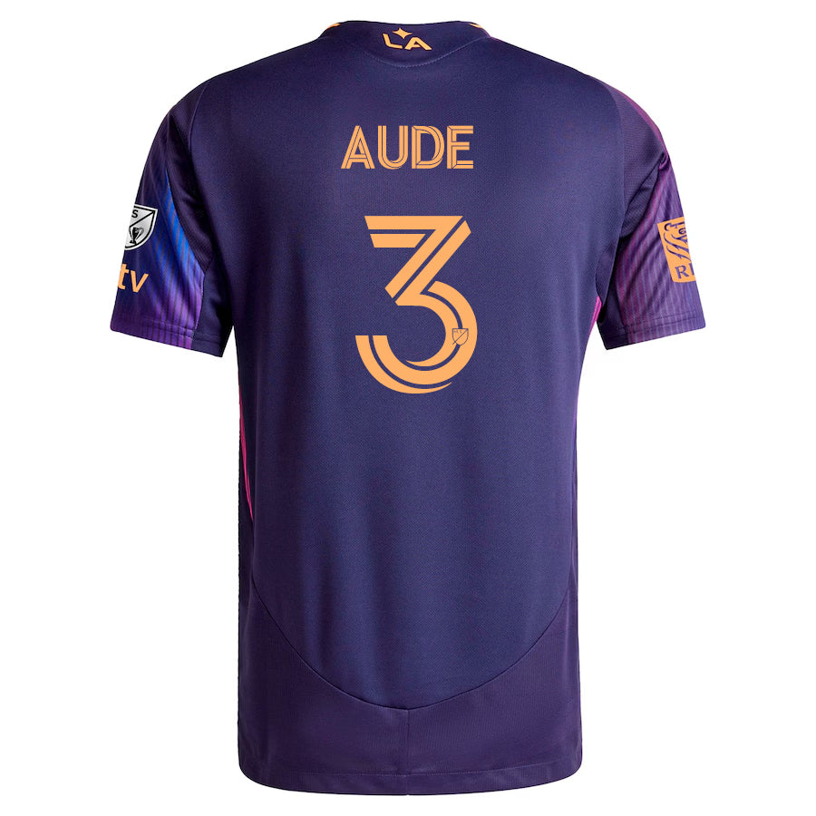 Adidas Julián Aude LA Galaxy Authentic Away Jersey 2025/2026 - MLS, Apple TV & RBC Sponsor (Purple) | Official Soccer Uniform for Fans & Players | Perfect for Games, Training & Collecting