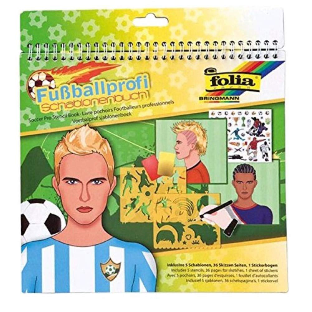 41205 Football Stencil Book - Reusable Sports Drawing Templates for DIY Crafts, Art Projects & Party Decorations - Perfect for Kids, Coaches & Football Fans