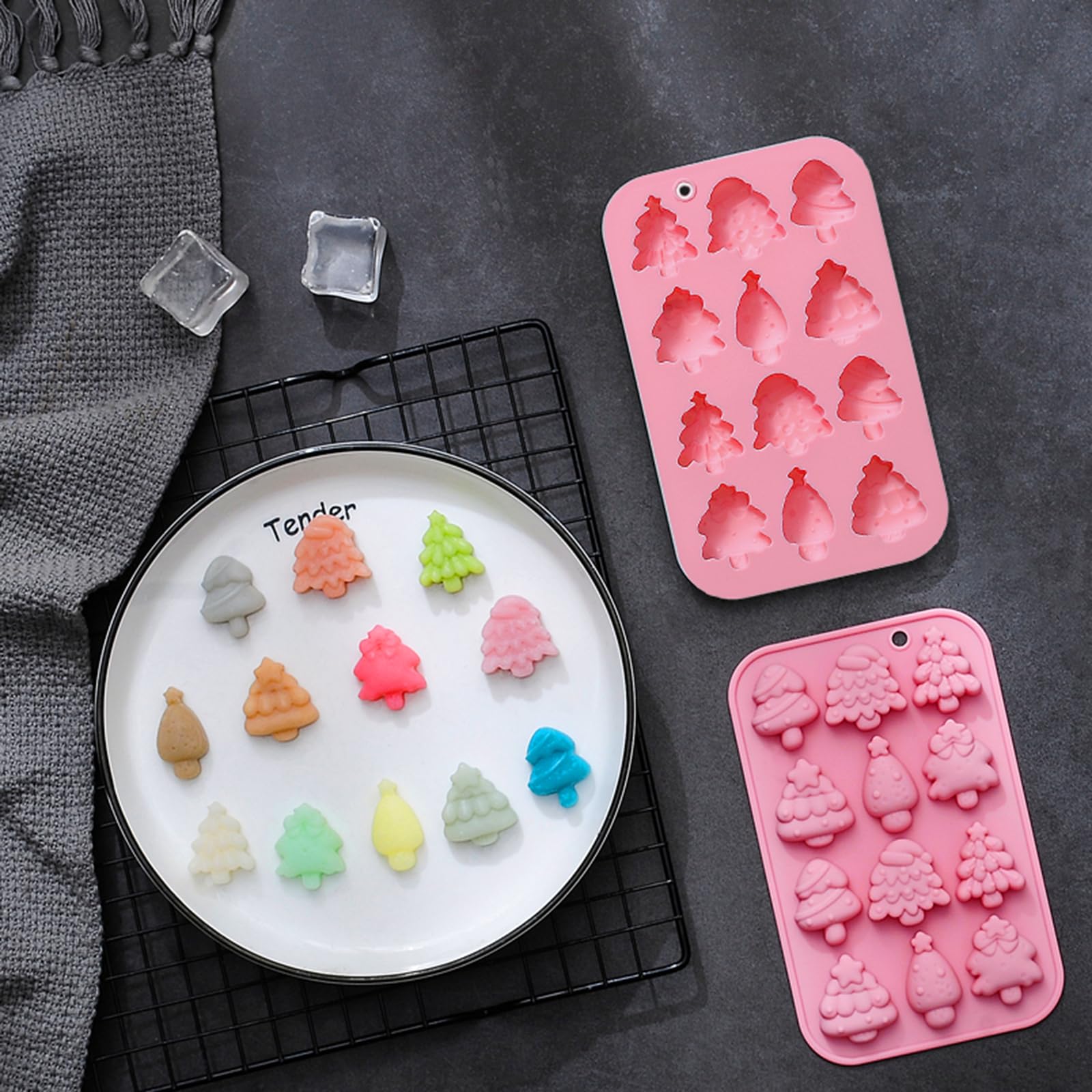 3 Pack Christmas Silicone Molds for Baking & Soap Making - Snowman, Gingerbread, Snowflake Chocolate & Jello Molds | Perfect for Holiday Desserts, DIY Crafts & Festive Treats