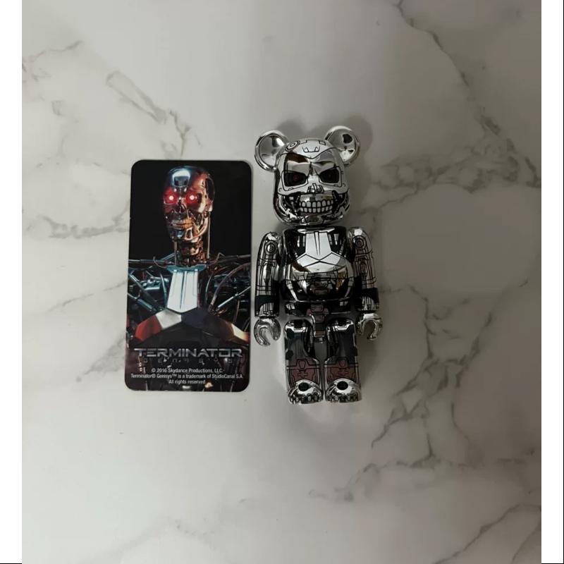 Bearbrick Series 32 SF Terminator 100% Collectible Figure - Limited Edition Anime Vinyl Art Toy for Display & Gifts | Perfect for Anime Fans, Collectors, and Home Decor