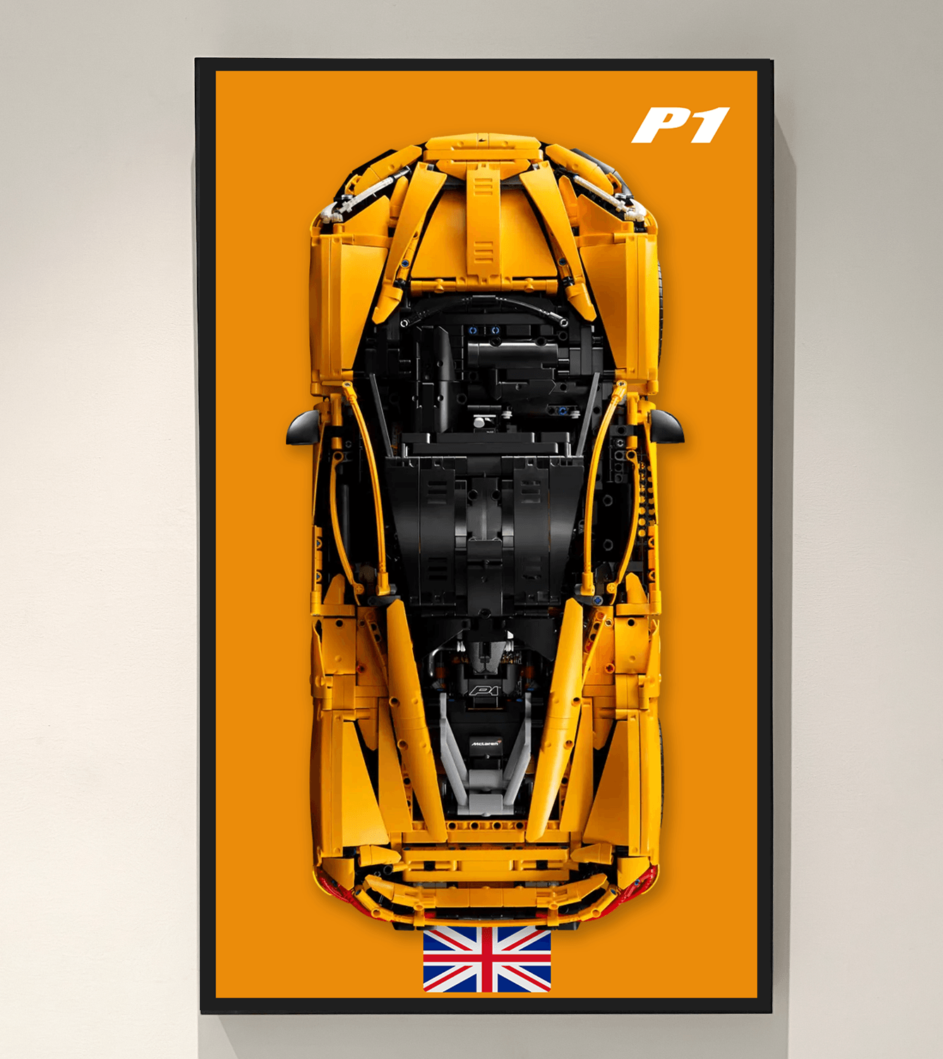 Lego Technic McLaren P1 42172 Wall Mount Display Stand - Secure & Stylish Hanging Solution for Lego Car Models - Perfect for Home, Office, or Gift Showcase