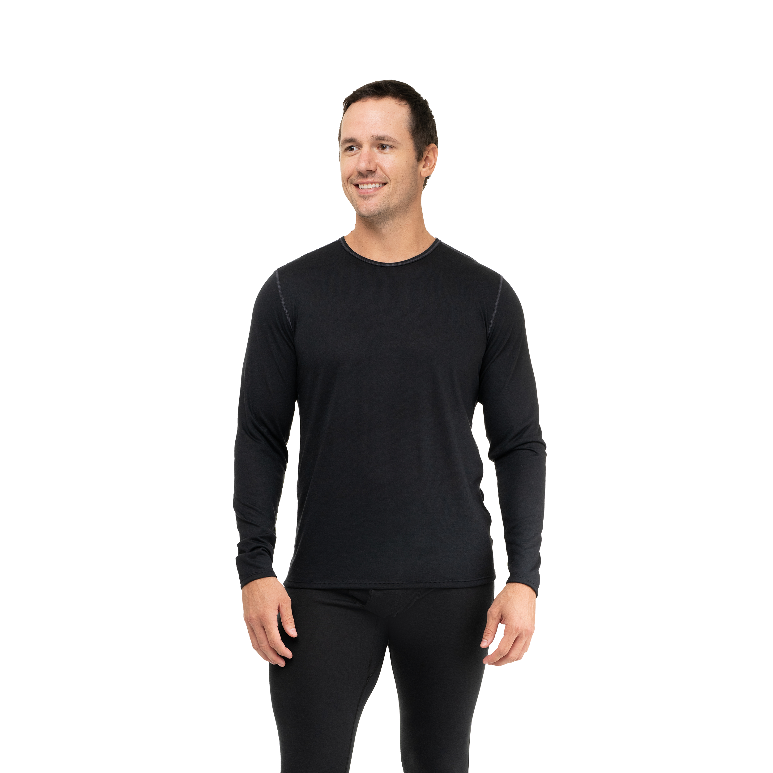Men's Black Pepper Bi-Ply Crewneck Sweatshirt - Soft Cotton Blend for Casual Wear & Layering