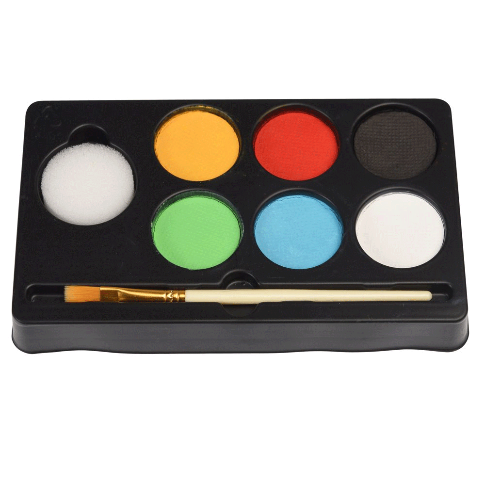 Vibrant Rainbow Face Paints for Kids & Adults - Non-Toxic, Washable & Safe for Costume Parties, Halloween & Festivals