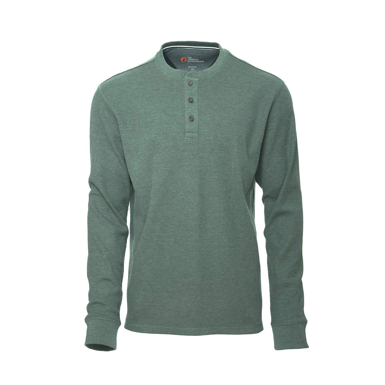Men's Long-Sleeve Waffle Henley Shirt | The American Outdoorsman | Comfortable Casual & Outdoor Wear for Hiking, Camping & Everyday Use